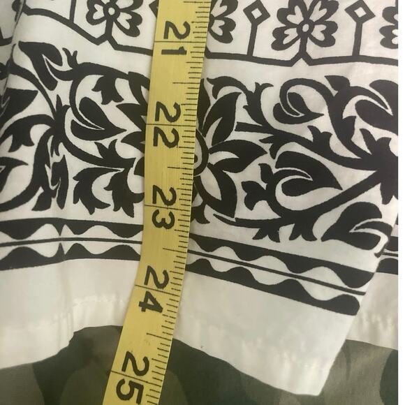 Gorgeous Flowy Black and White Skirt Talbots Fully Lined  Size 6 - Boho Western - Picture 7 of 8